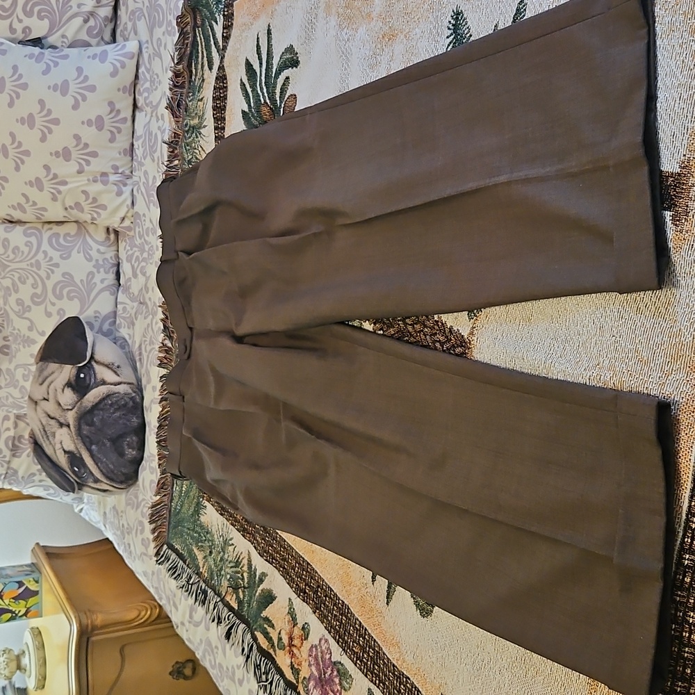 Mens Dressy Slacks Brown By Louis Raphael Rosso Size 40x30 In Great Shape Cuffs